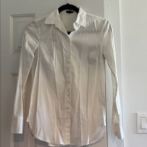 Ann Taylor Cream Button Down Shirt